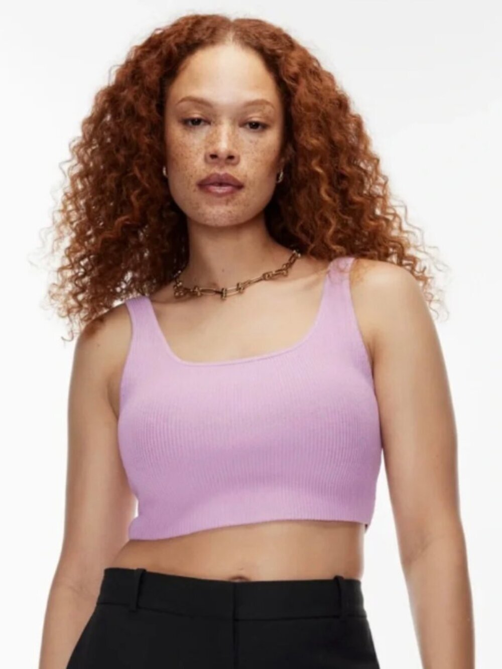 Aritzia Babaton Sculpt Knit Crop Tank